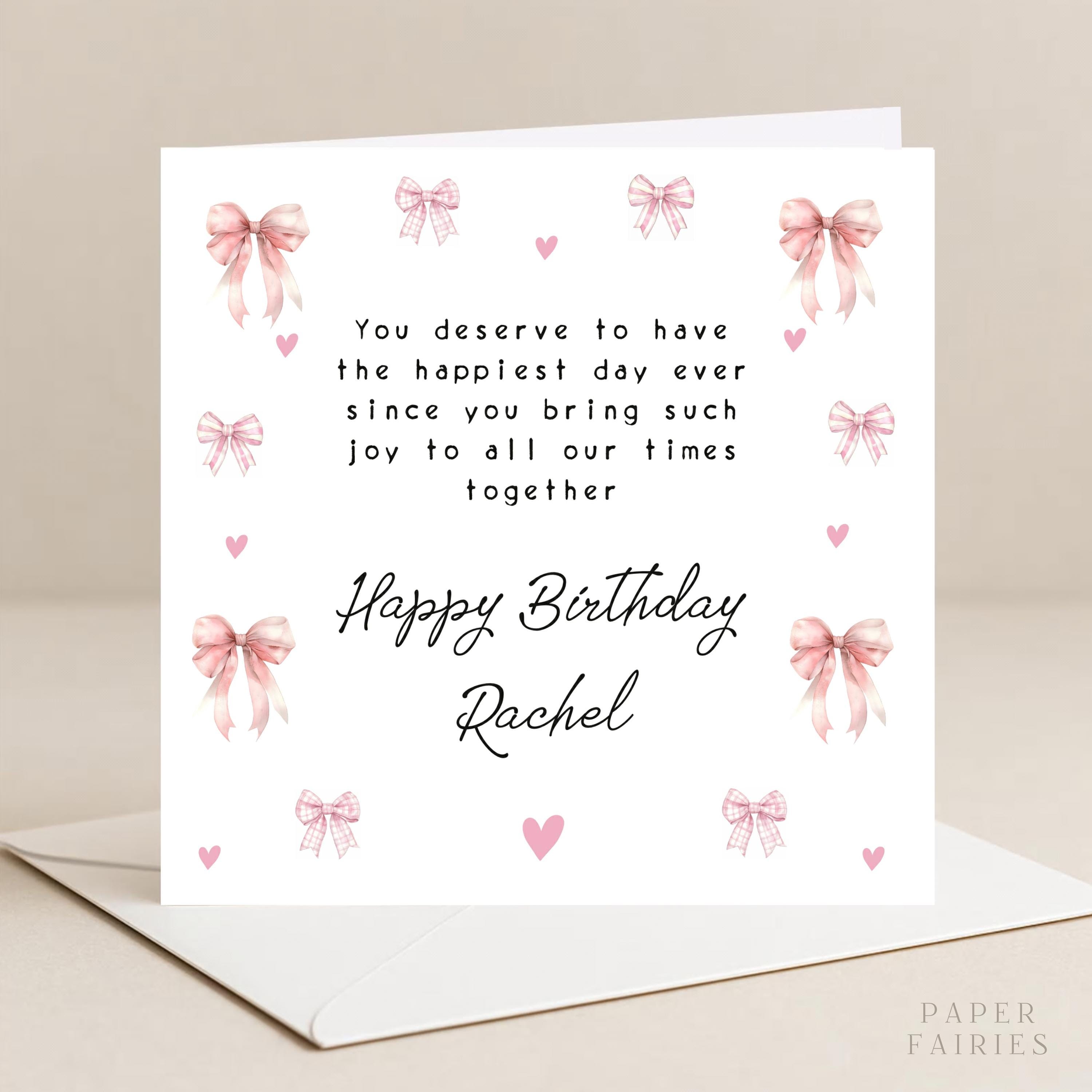 Birthday Card for Her, Birthday Card Ladies, Personalised Birthday Card