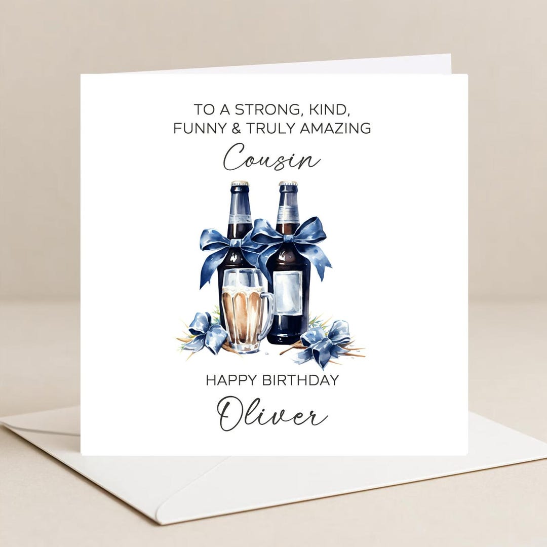 COUSIN Birthday Card, Birthday Card for Cousin, Adult Cousin Birthday ...