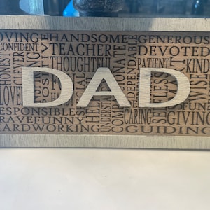 Dad sign laser file, father&#39;s day sign svg, dad gift svg, father, gifts for him svg, gifts for dad, father&#39;s day, multi layer dad sign