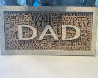 Dad sign laser file, father's day sign svg, dad gift svg, father, gifts for him svg, gifts for dad, father's day, multi layer dad sign