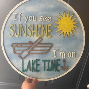 Lake Time Lake Life 壁掛けハンガー SVG カット ファイル、レーザー ファイル