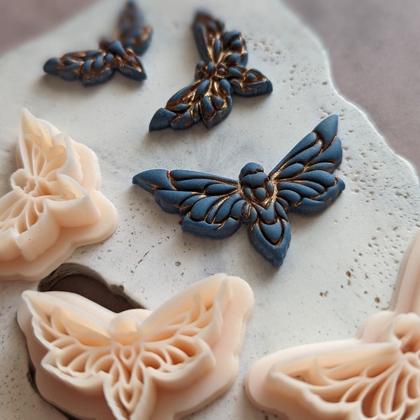 Moths polymer clay jewellery cutters - Enchanted collection