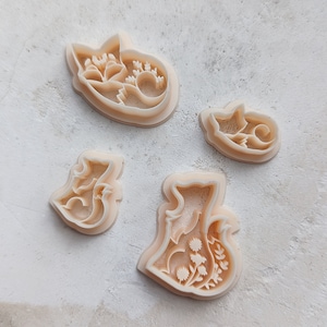 Floral Foxes - polymer clay cutters