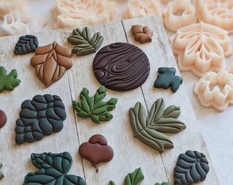 Polymer clay jewellery cutters - Autumn Leaves & Nuts - 2022 Collection