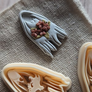 Floral Ghost - clay jewellery cutters and stamps - Autumn and Halloween