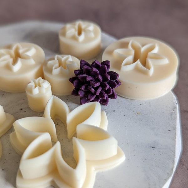 3D Succulent polymer clay jewellery cutters - 3D Flower making