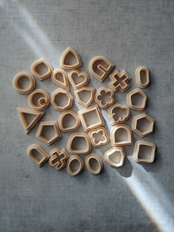 Basic Shape Polymer Clay Cutters 20mm 30mm / Earrings / Jewellery 28  Designs 