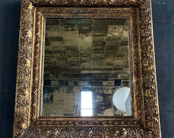 19th Century French Gold Gilt Oval Wall Mirror - Etsy
