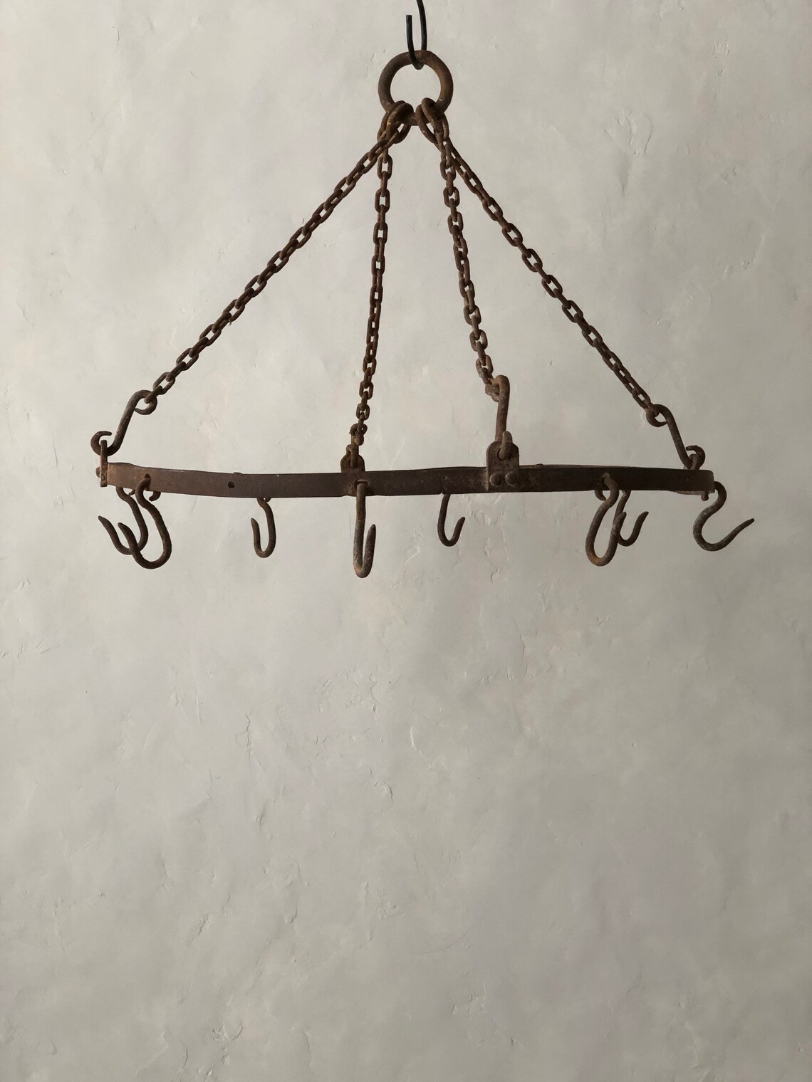 Wrought Iron Hanging Pot Rack Etsy