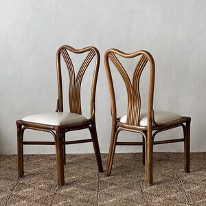 Mid Century Vivai Del Sud Rattan Dining Chairs image 4