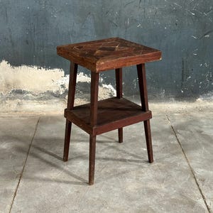 Vintage Parquet Top Pedestal