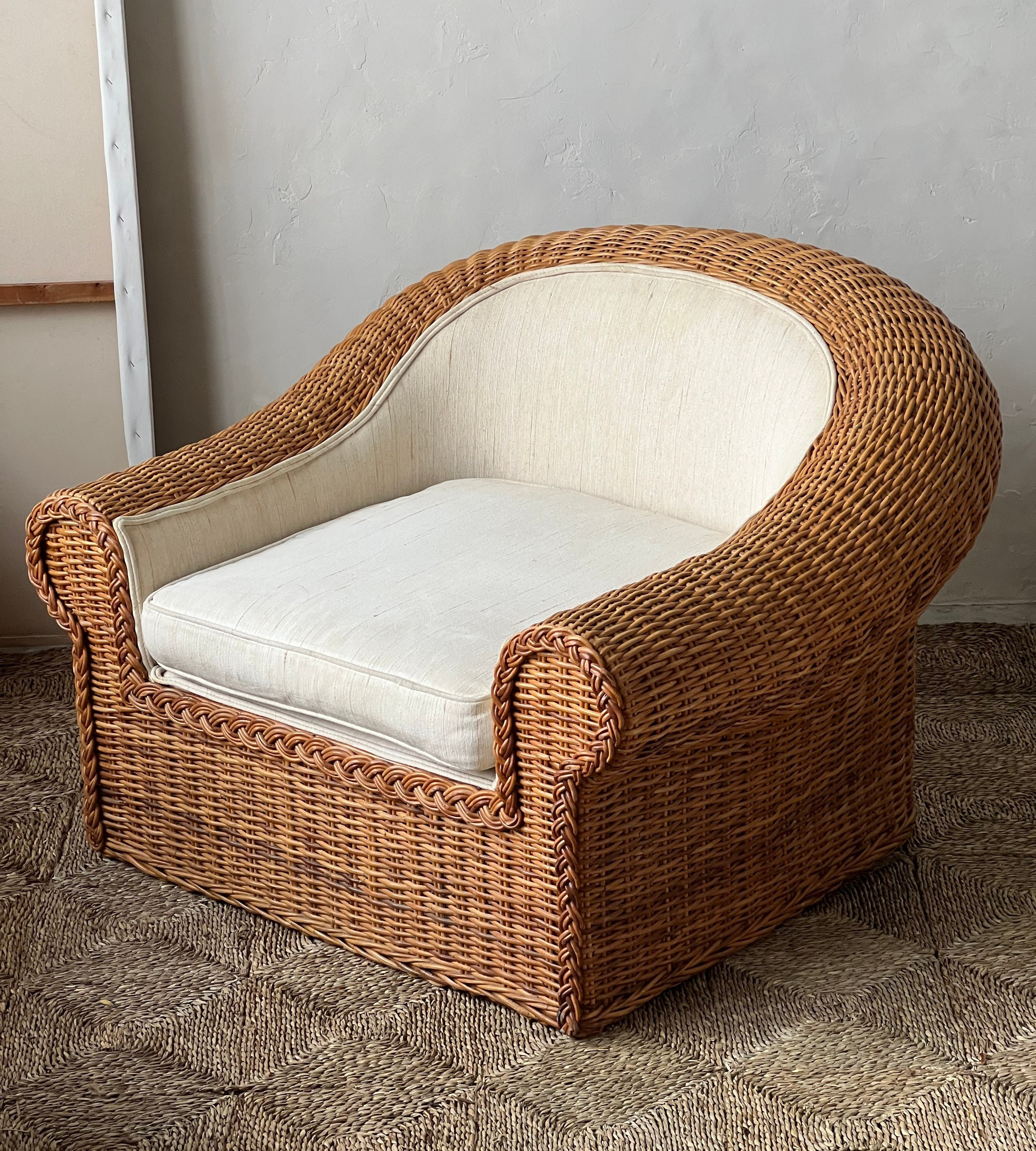 large woven chair