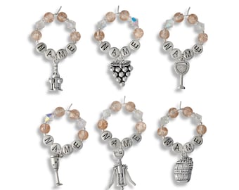 Premium Wine Glass Charms - Personalised