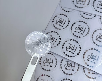 Foil Stickers - Your text / logo,  stickers silver FOIL , Custom logo stickers , Foil Printing