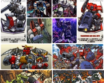 Transformers Generation One G1 Posters Set of 12 from Dreamwave Comics! Optimus Prime, Megatron, Autobots, Decepticons, Soundwave & More!