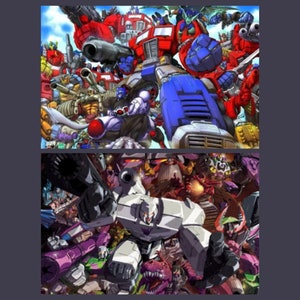 New Transformers G1 Generation ALL Optimus Prime & ALL Megatron Posters (27&quot; x 39&quot;) by Dreamwave Productions