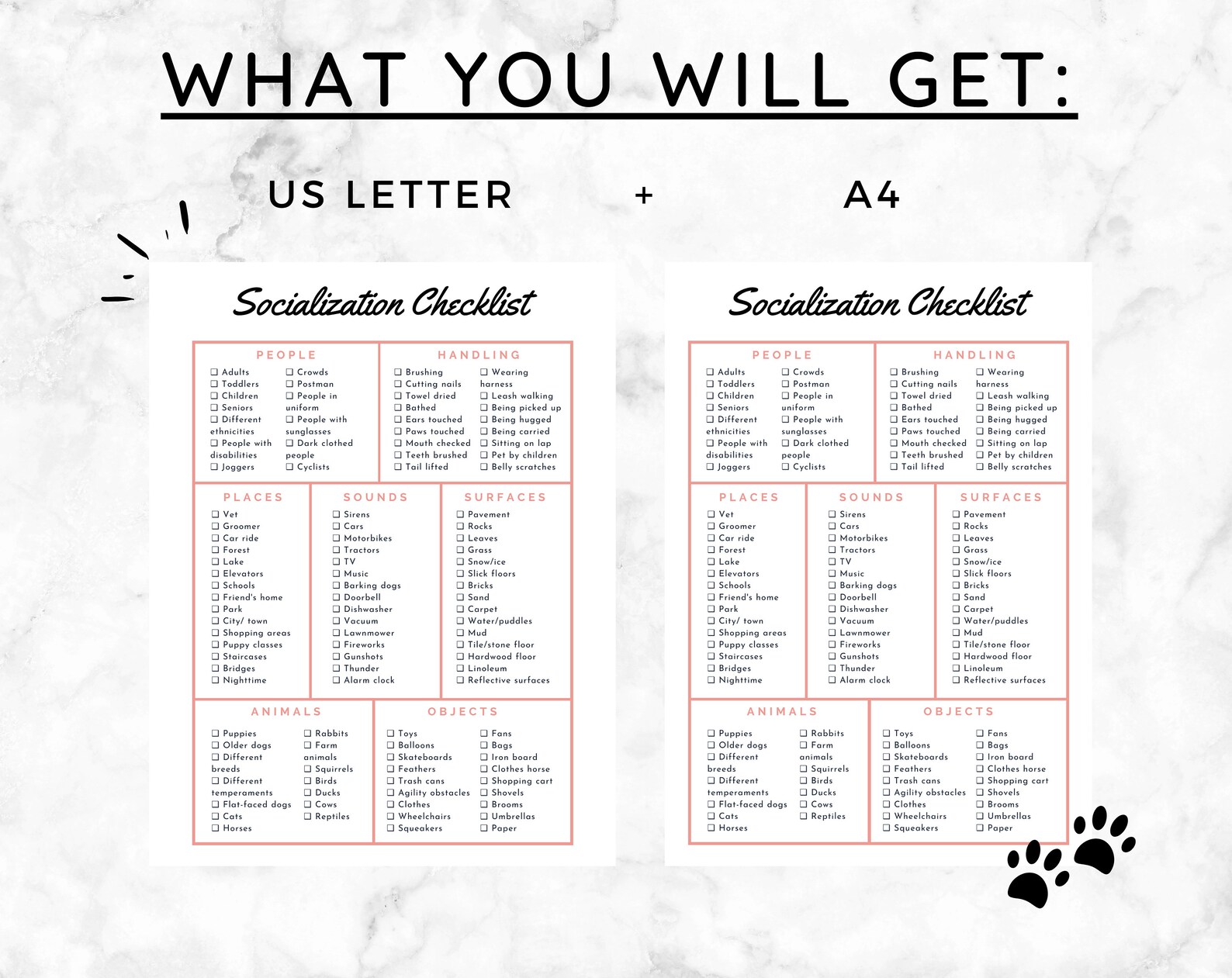 PRINTABLE Puppy Socialization Checklist, Dog Socialization, Puppy ...