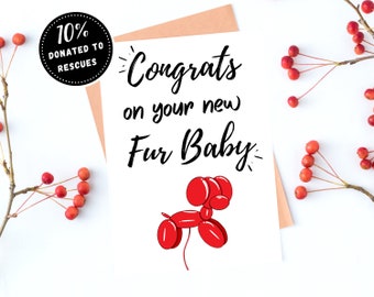 PRINTABLE New Puppy Card, New Dog Card, Pet Lover Card, Dog Owner Card, Dog Lover Card, New Puppy Gift, Rescue Dog, Welcome Home Gift