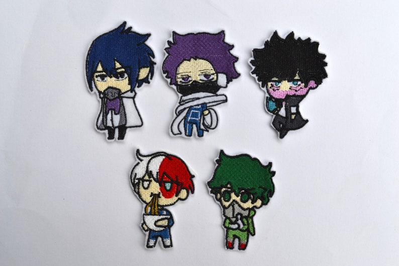 Mha anime iron on patch tiny hot boys icy fire mha villain | Etsy