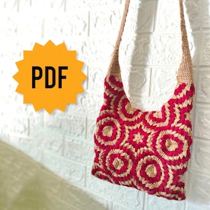 Video Tutorial + Crochet Bag Pattern, ZAFIA BAG, PDF Pattern Crochet Bag, Easy Crochet Bag Pattern, Crochet Purse Pattern