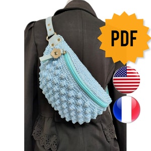 Pattern MARBELZ Fanny Pack- Easy Crochet Bag- Crochet Waist Bag- Crochet For Beginner- Easy Crochet Pattern