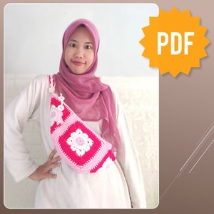 Video + PDF Willow Fanny Pack, Granny Square Crossbody Bag Crochet Pattern