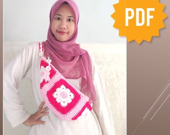 Video + PDF Riñonera Willow, patrón de crochet para bolso cruzado Grandma Square