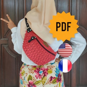Pattern + Video Tutorial- PUFFY Fanny Pack-  Easy Crochet Bag- Crochet Waist Bag- Crochet For Beginner-  Easy Crochet Pattern