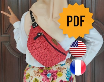 Pattern + Video Tutorial- PUFFY Fanny Pack-  Easy Crochet Bag- Crochet Waist Bag- Crochet For Beginner-  Easy Crochet Pattern