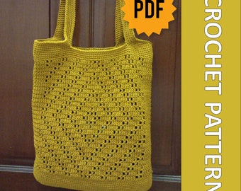 Video Tutorial + Muster + Diagramm Muster, HEERA BAG, PDF Muster Häkeltasche, Easy Crochet Bag Muster, Market Bag Muster häkeln