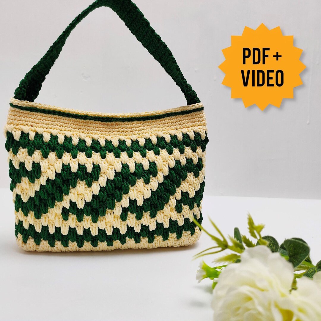 Crochet Bag PATTERN + Video Tutorial - Tapestry Crochet Ethnic Pattern ...
