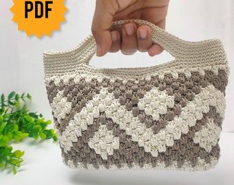 PATRÓN Bolso de Ganchillo + Video Tutorial - Patrón de Ganchillo Étnico Yasa - Bolso de Ganchillo DIY - Patrón de bolso de Ganchillo - Patrón de Monedero de Ganchillo