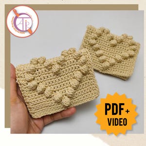Tutorial em vídeo + Padrão de crochê para porta-cartões My Heart | Crochê fácil | Padrão de carteira de crochê | Crochê para iniciantes | Padrão de crochê fácil