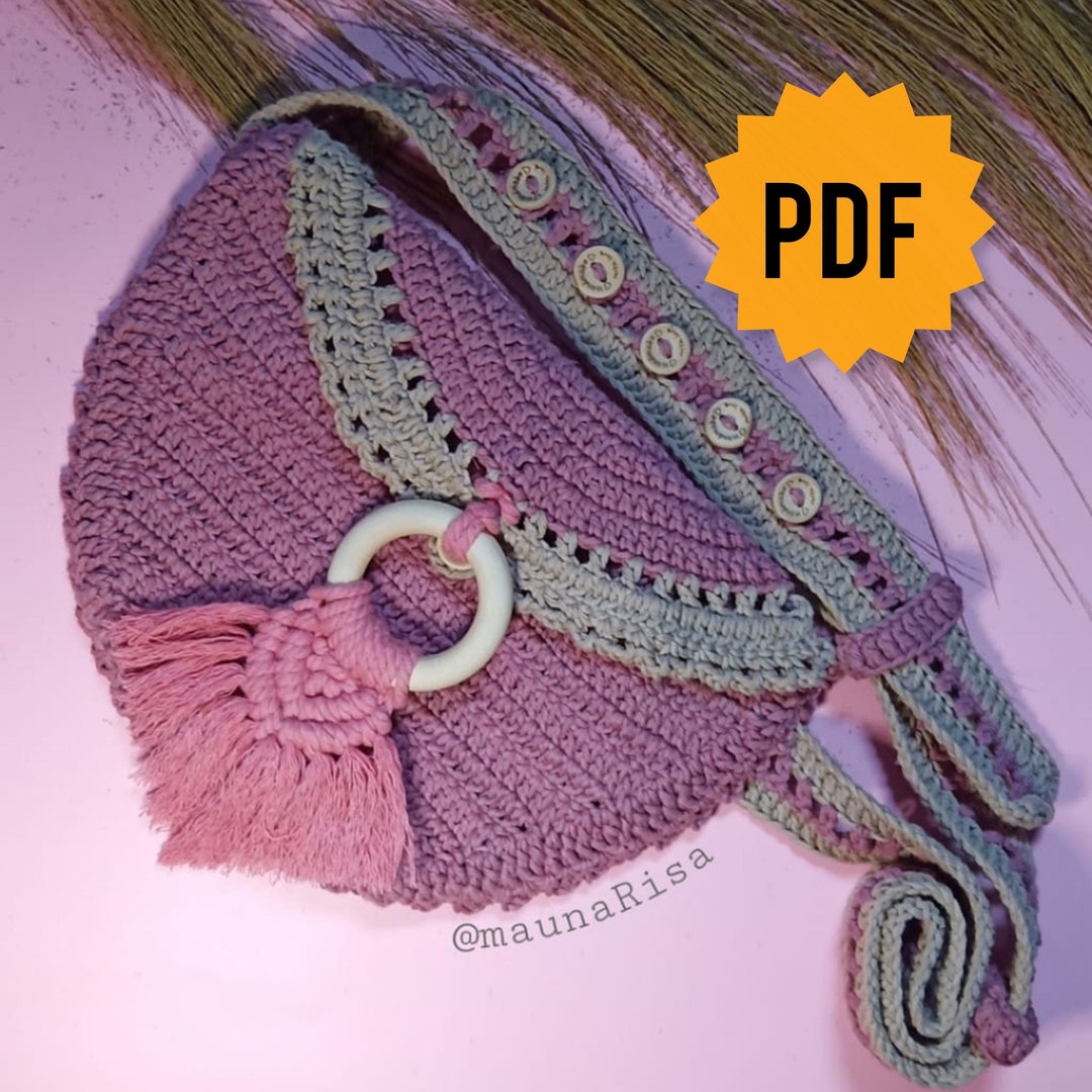 DIY Crochet Bag Pattern VINTA Fanny Pack CROCHET Easy Crochet Bag