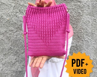 Video Tutorial + Patrones De Bolsos De Ganchillo- Bolso Dulce De Ganchillo- Bolso De Ganchillo Fácil- Bolso Bandolera De Ganchillo- Ganchillo Para Principiantes- Patrón De Ganchillo Fácil