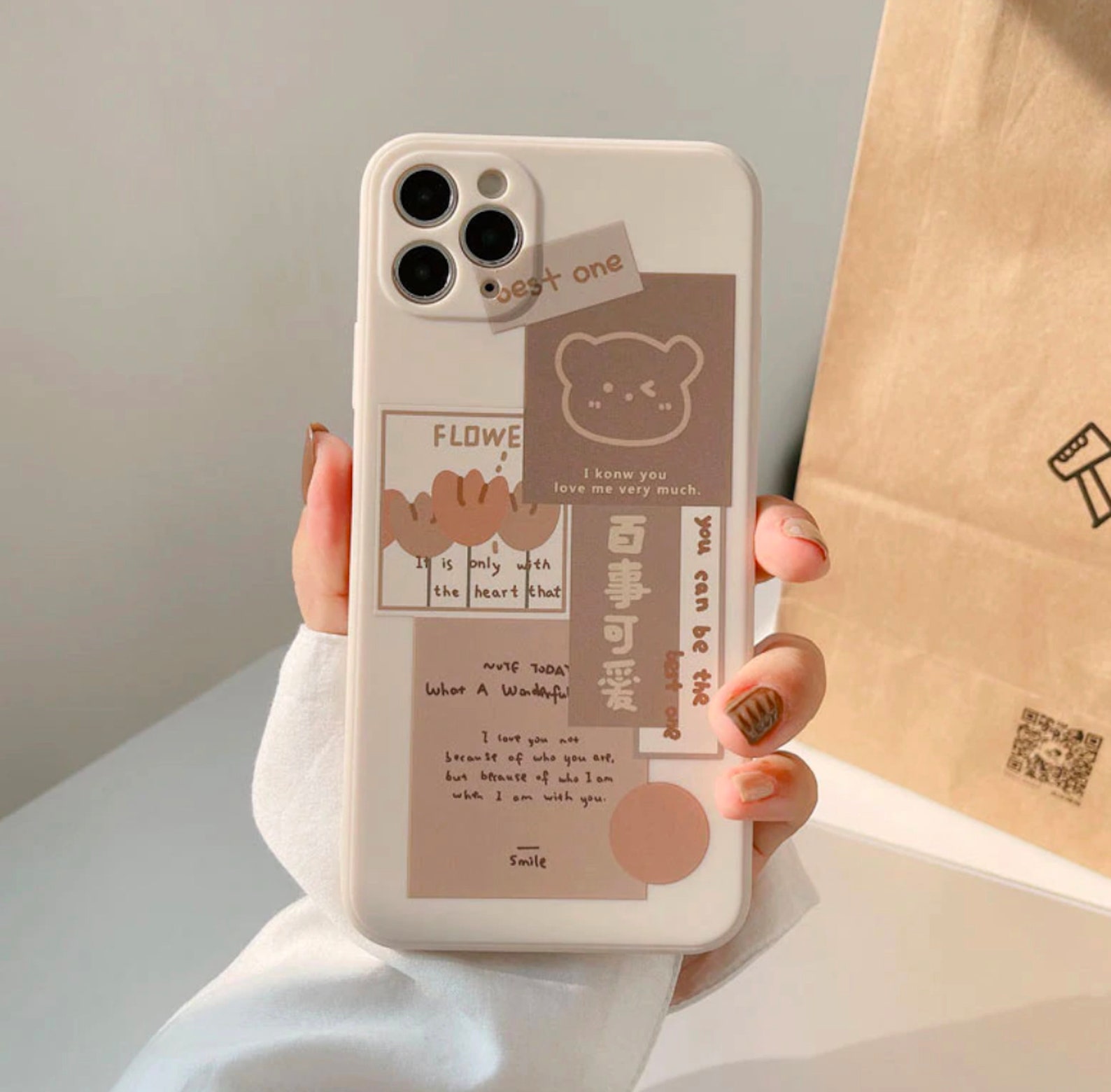 Aesthetic Bear Cute Iphone Back Cover Case / Cute Cases/ Phone | Etsy