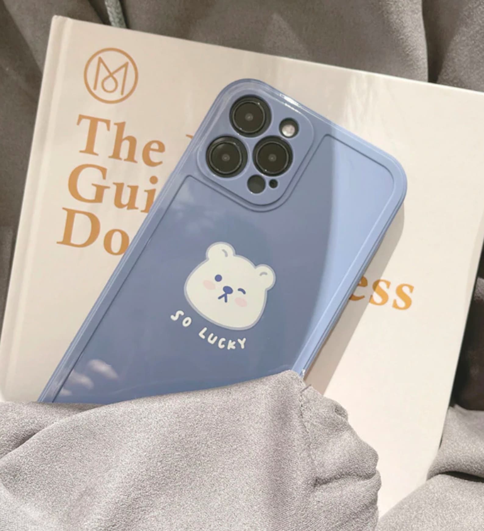 Aesthetic Kawaii Bear Blue Iphone Back Cover Case / Cute Etsy UK