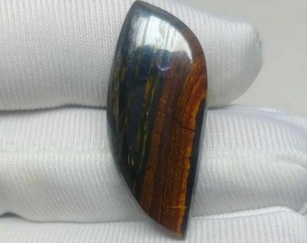 Iron Tiger Eye Cabochon, Beautiful Iron Tiger Eye Gemstone, Gemstone For Jewelry, Semi Precious, Loose Gemstone, 31x13x4mm 16.60 Carat