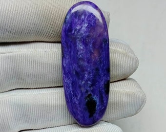 Charoite Cabochon, Natural Charoite Gemstone, Oval Shape, Charoite Stone For Making Jewelry, Charoite Jewelry, Gems, 44x17x5mm 42.20 Carat