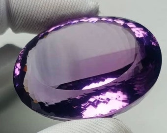 Beautiful Amethyst Faceted, Natural Amethyst Cut Stone, Large gemstone, Gemstone For Making Jewelry, Cut Stones, 40x32x21 172.00 Carat