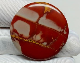 Raro!! Cabochon di diaspro Noreena, pietra preziosa naturale di diaspro Noreena, pietra preziosa rotonda, ciondolo di diaspro Noreena, fatto a mano, 34x34x6 mm, 62,60 carati