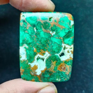 Beautiful Chrysocolla Malachite Druzy Cabochon, Natural Druzy Gemstone, Loose gemstone For making Jewelry, Handmade, 39x30x4mm 73.20 Carat