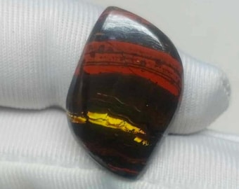 Iron Tiger Eye Cabochon, Beautiful Iron Tiger Eye Gemstone, Gemstone For Jewelry, Iron Tiger Eye For Loose Jewelry, 25x16x3mm 12.20 Carat