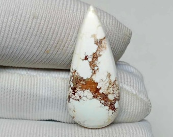 Vildhästmagnesitjaspis cabochon, naturlig vildhästjaspis ädelsten, ädelsten för smycken, vildhästhänge, 29x13x5mm 14.80 karat