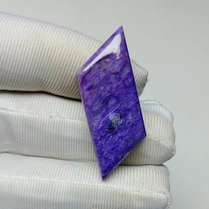 Charoite Cabochon, Natural Charoite Gemstone, Fancy Shape, Charoite Stone For Making Jewelry, Russian Charoite, 38x14x5mm 23.80 Carat