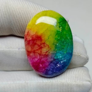 Solar Quartz Cabochon, Rainbow Solar Quartz, Solar Quartz Jewelry, Oval Shape, Solar Quartz Pendant, Gemstone Pendant, 30x22x7mm 37.60 Carat
