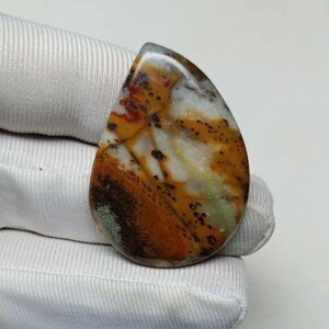 Brown Jasper Cabochon, Natural Brown Jasper Stone For Making Wire Wrapped, Gemstone For Jewelry, Jaspers, Jewellery, 37x27x4mm 34.50 Carat