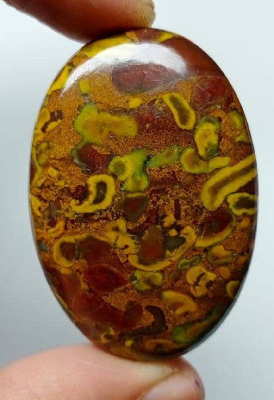 Fruit Jasper Natuurlijk fruit Jasper Cabochons Jasper Etsy
