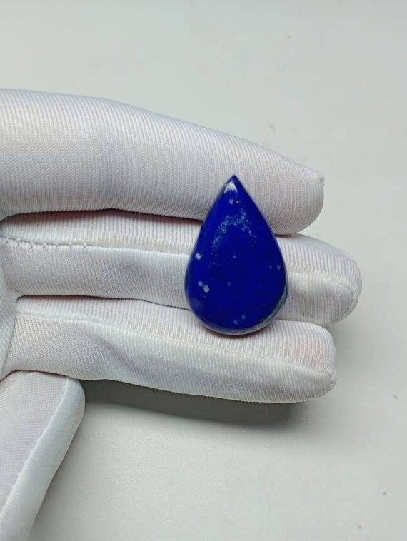 Rare ! Lapis Necklace Lapis Lazuli Pear Shape Cabochon Lapis Gemstone Semi Precious 31x21x6mm 38.20 Cts Valentine's Day Gifts For Him