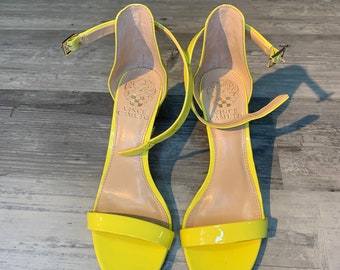 suede yellow sandals